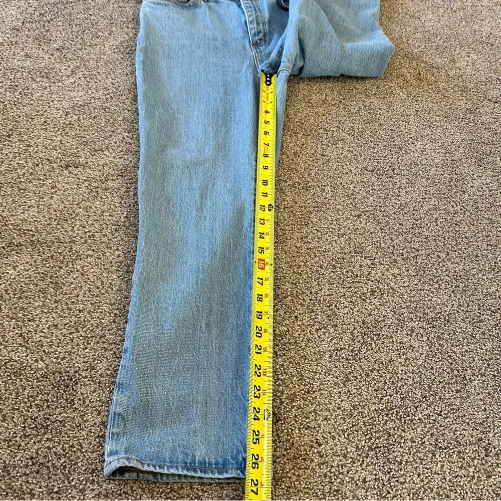 Denim Forum Light Blue Straight Leg Jeans - Picture 11 of 12